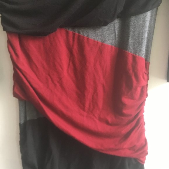 💥 2 FOR 20 💥  Mango red black grey colorblock bodycon dress - Picture 3 of 4